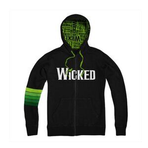 Wicked wear Black Fleece-lined Zip hooded sweatshirt XXL